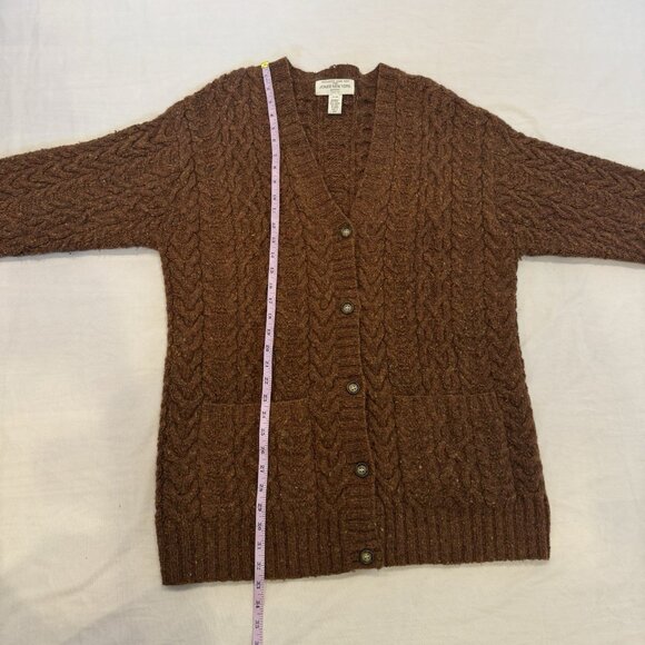 Vintage Jones New York Medium Mohair Wool Blend Long Grandpa Cardigan Sweater - Picture 6 of 9